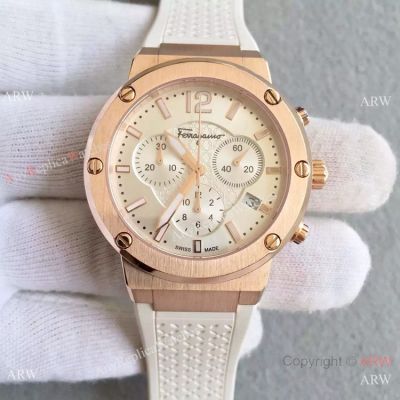 Replica Swiss Salvatore Ferragamo 5030 Rose Gold Ladies Size Watch